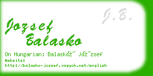 jozsef balasko business card