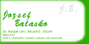 jozsef balasko business card